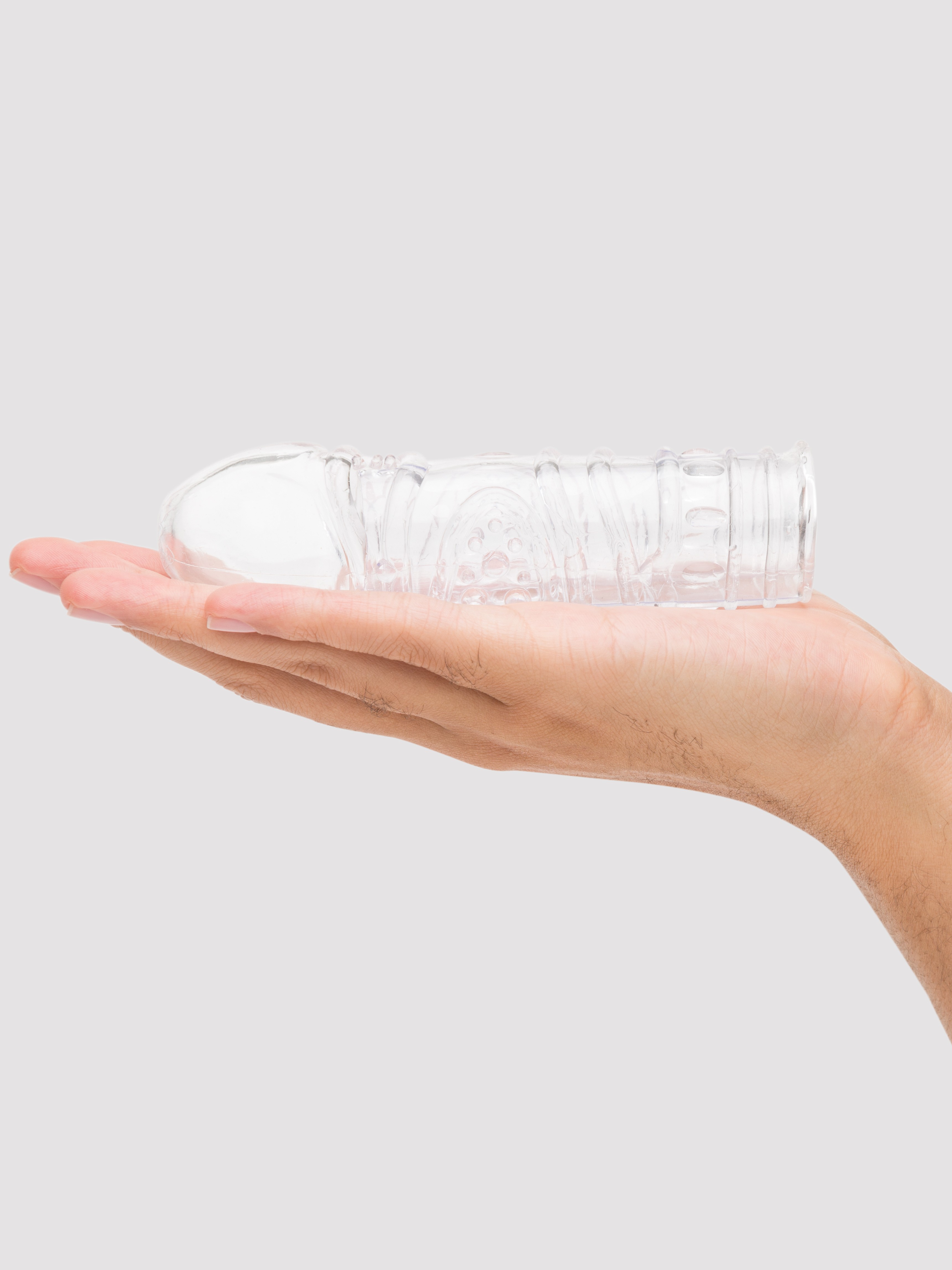 Lovehoney Twin Teasers Textured Penis Sleeves (2 Pack), Clear, hi-res