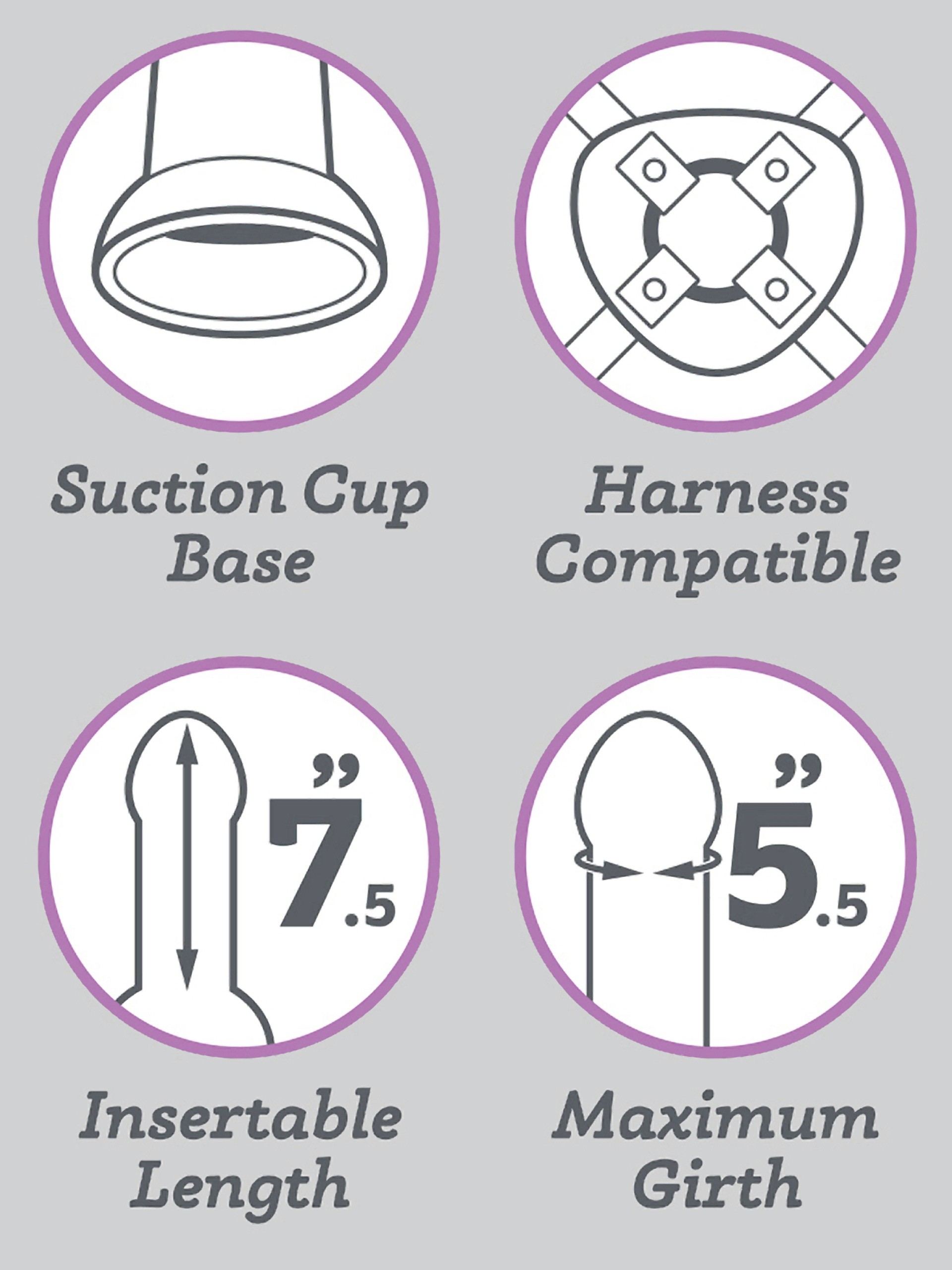 Lifelike Lover Luxe Silicone Realistic Dildo 7.5 Inch, Flesh Pink, hi-res