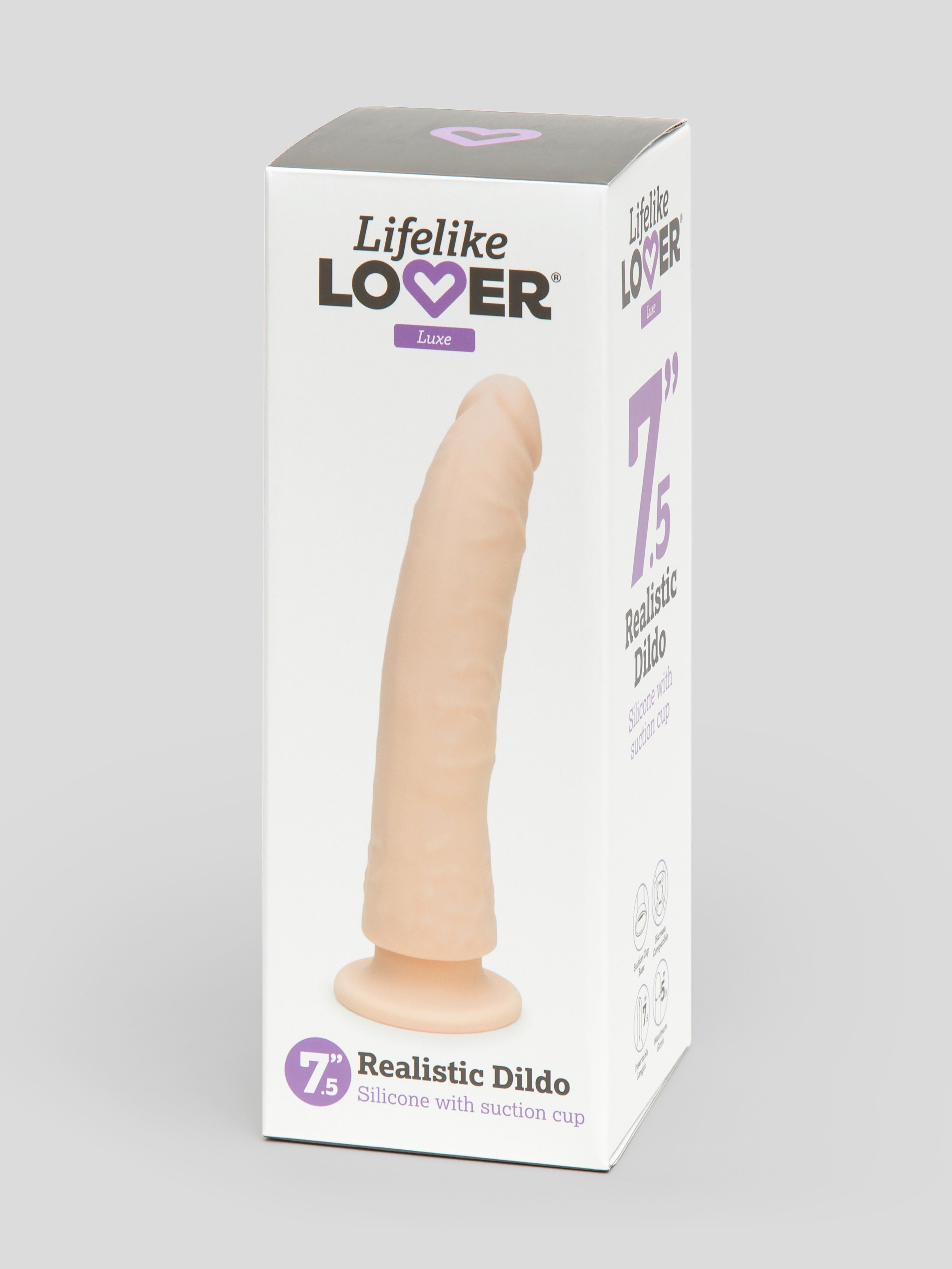 Lifelike Lover Luxe Silicone Realistic Dildo 7.5 Inch, Flesh Pink, hi-res