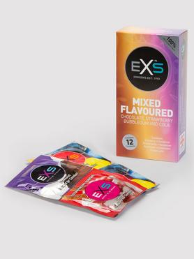 Surtido de 12 Condones de Sabores Variados de EXS