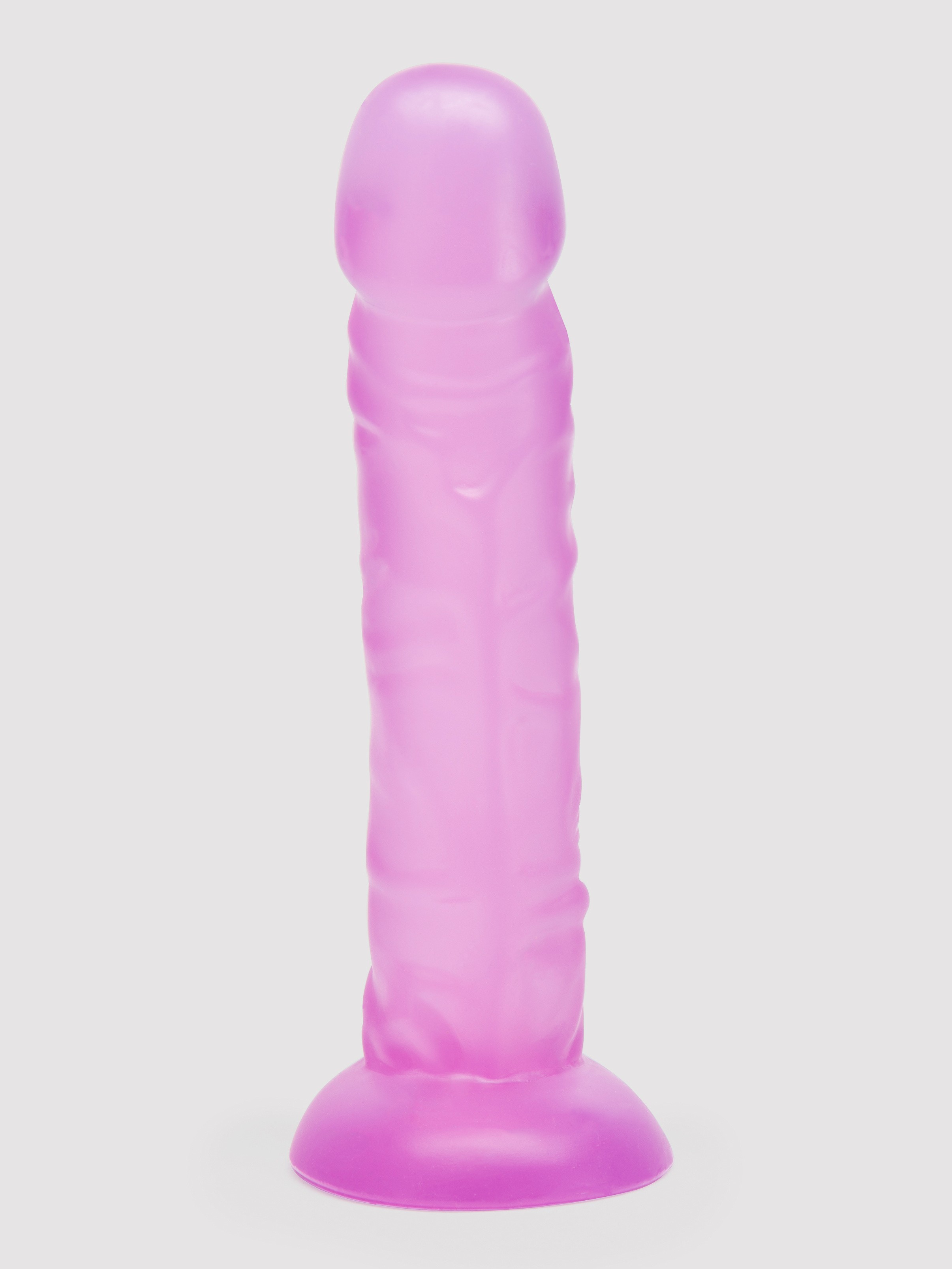 BASICS Suction Cup Dildo 8 Inch, Purple, hi-res