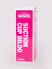 BASICS Suction Cup Dildo 8 Inch, Purple, hi-res