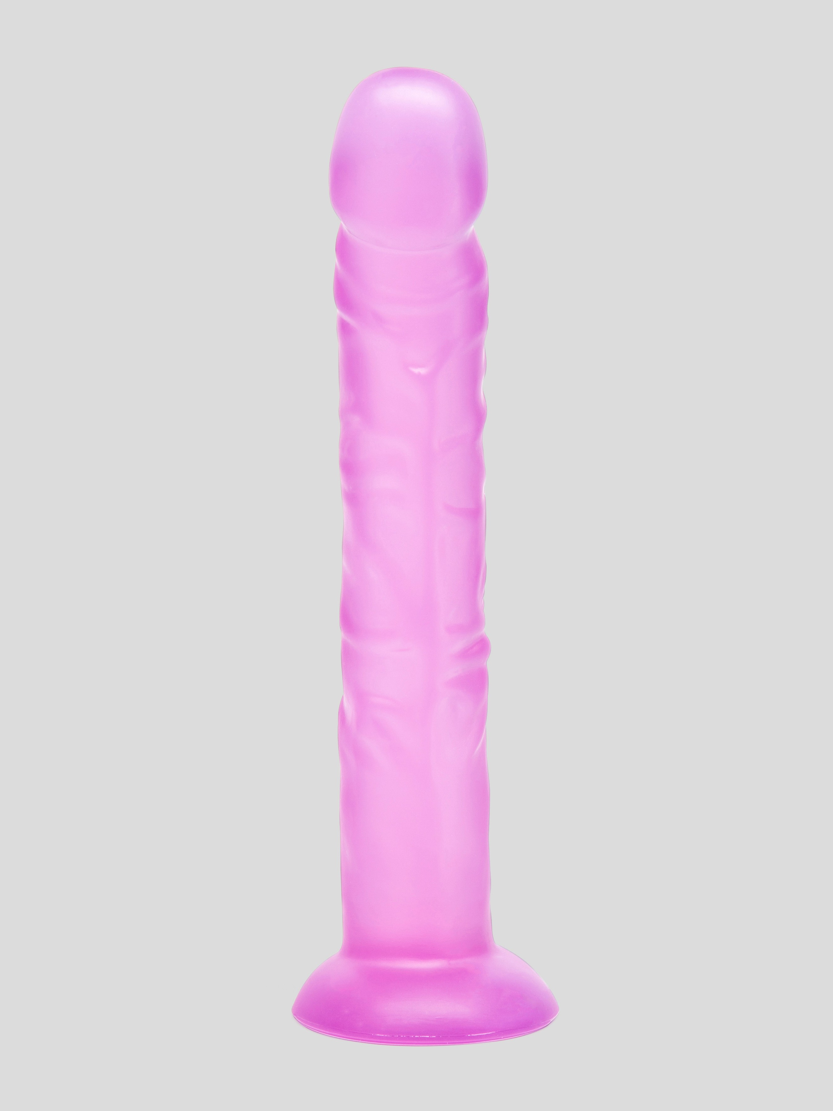 BASICS Suction Cup Dildo 10 Inch, Purple, hi-res