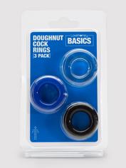BASICS Donut Cock Ring Multipack (3 Pack), Clear, hi-res