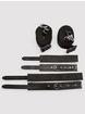 DOMINIX Deluxe Adjustable Leather Cuff Under Mattress Set, Black, hi-res