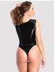 Easy-On Latex Leotard Body with Open Cups, Black, hi-res