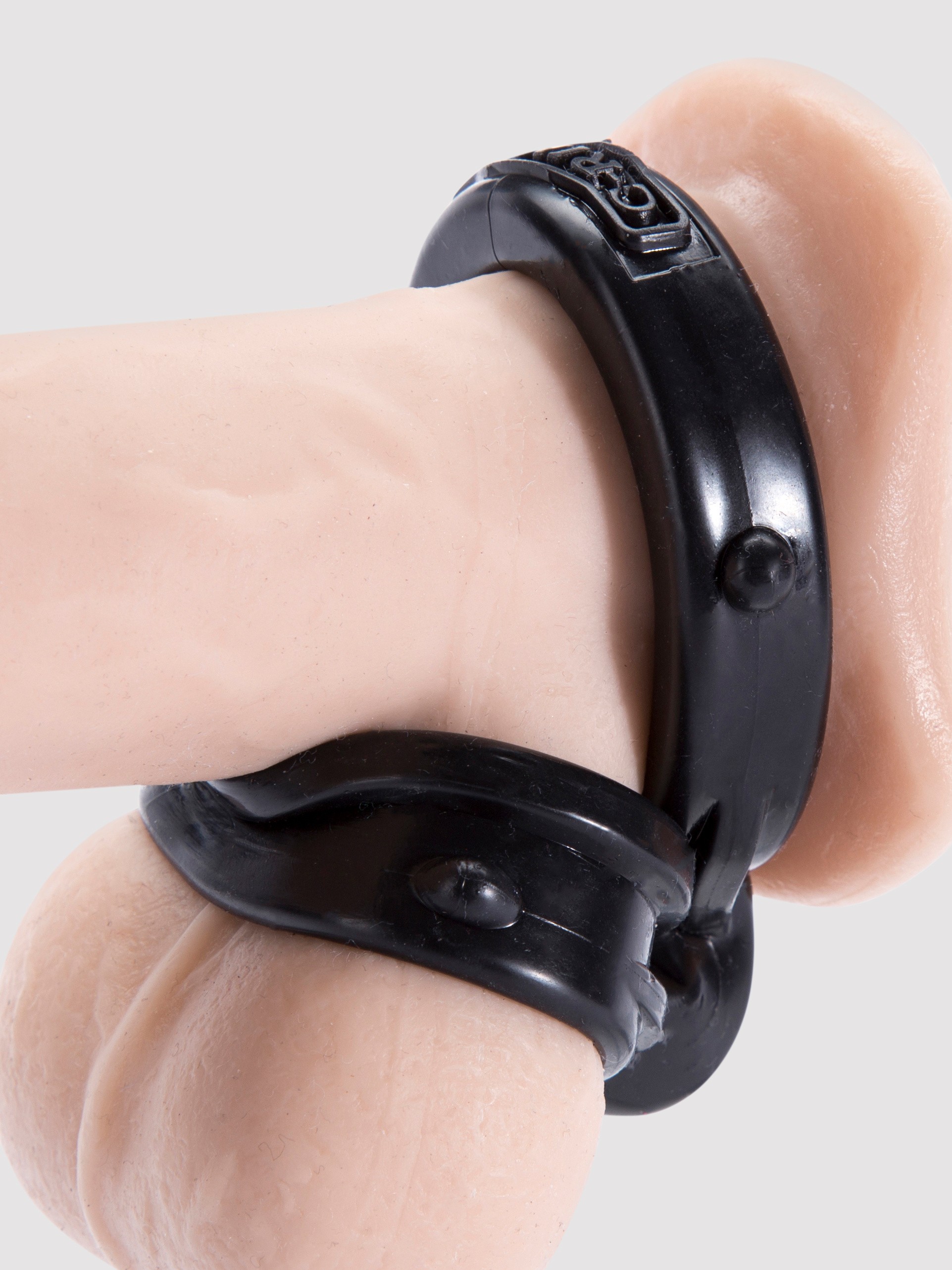 Ironman Duo Double Cock and Ball Ring, Black, hi-res