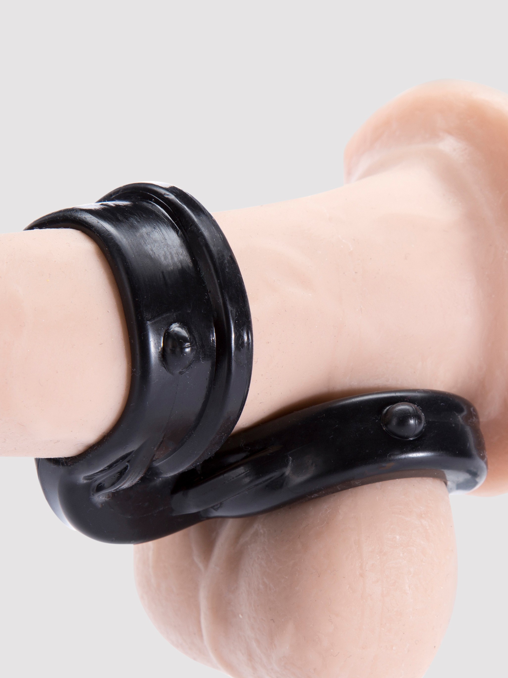 Ironman Duo Double Cock and Ball Ring, Black, hi-res