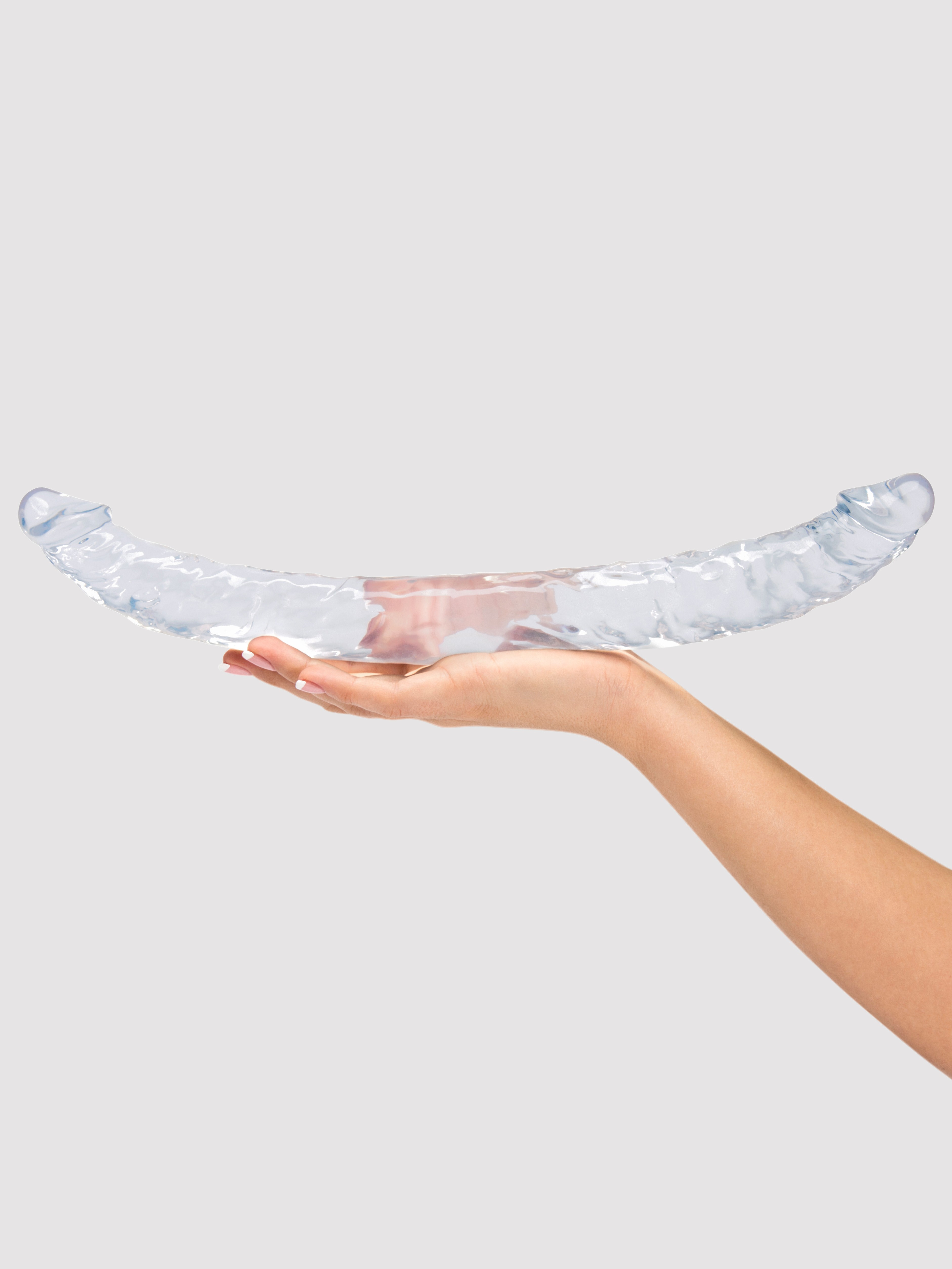 Ice Gem Realistic Double-Ended Dildo 16 Inch, Clear, hi-res