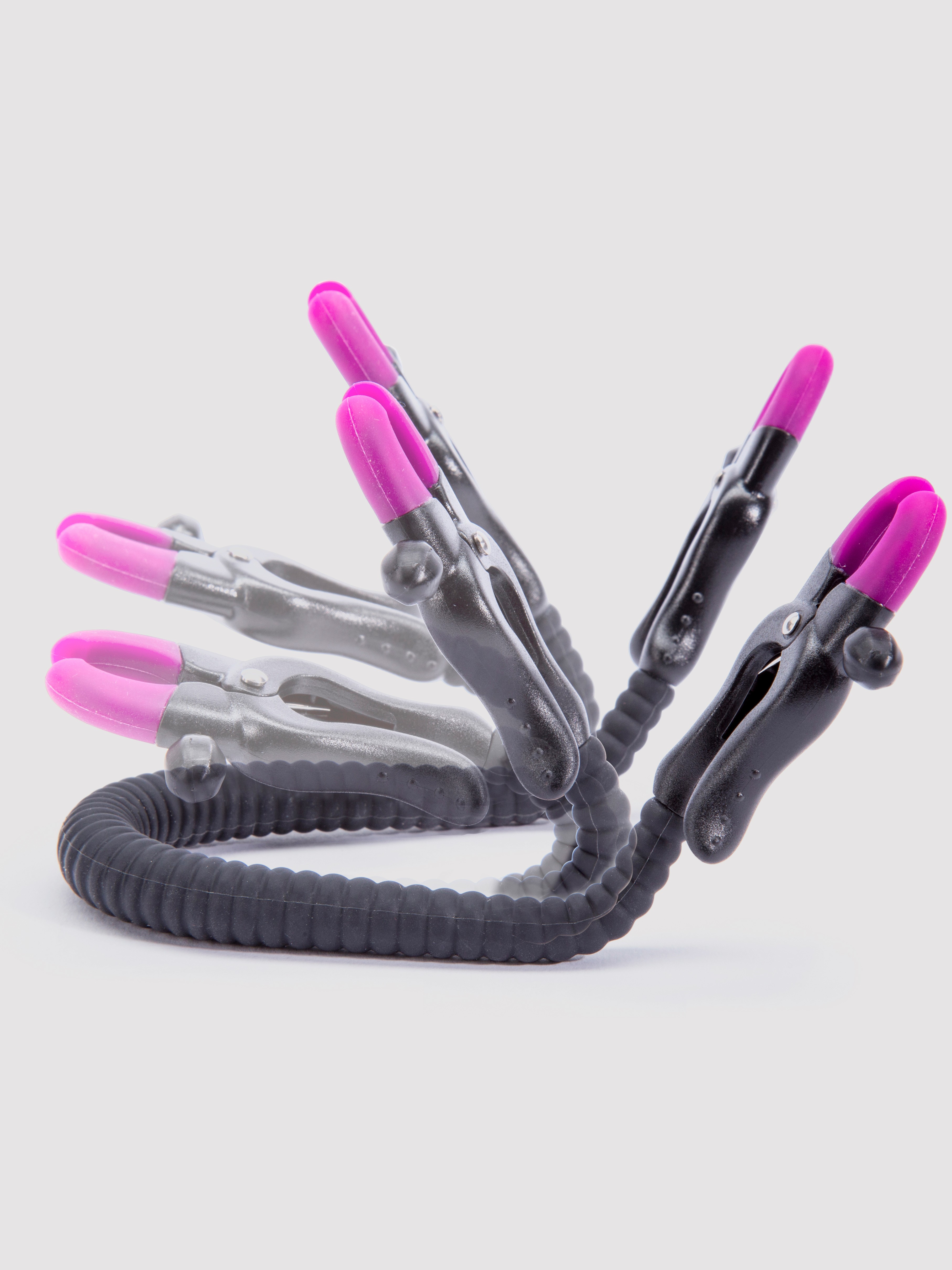 G-Spot Stimulating Intimate Part Spreader with Adjustable Clamps, Black, hi-res