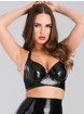 Easy-On Latex Halterneck Balcony Bra, Black, hi-res