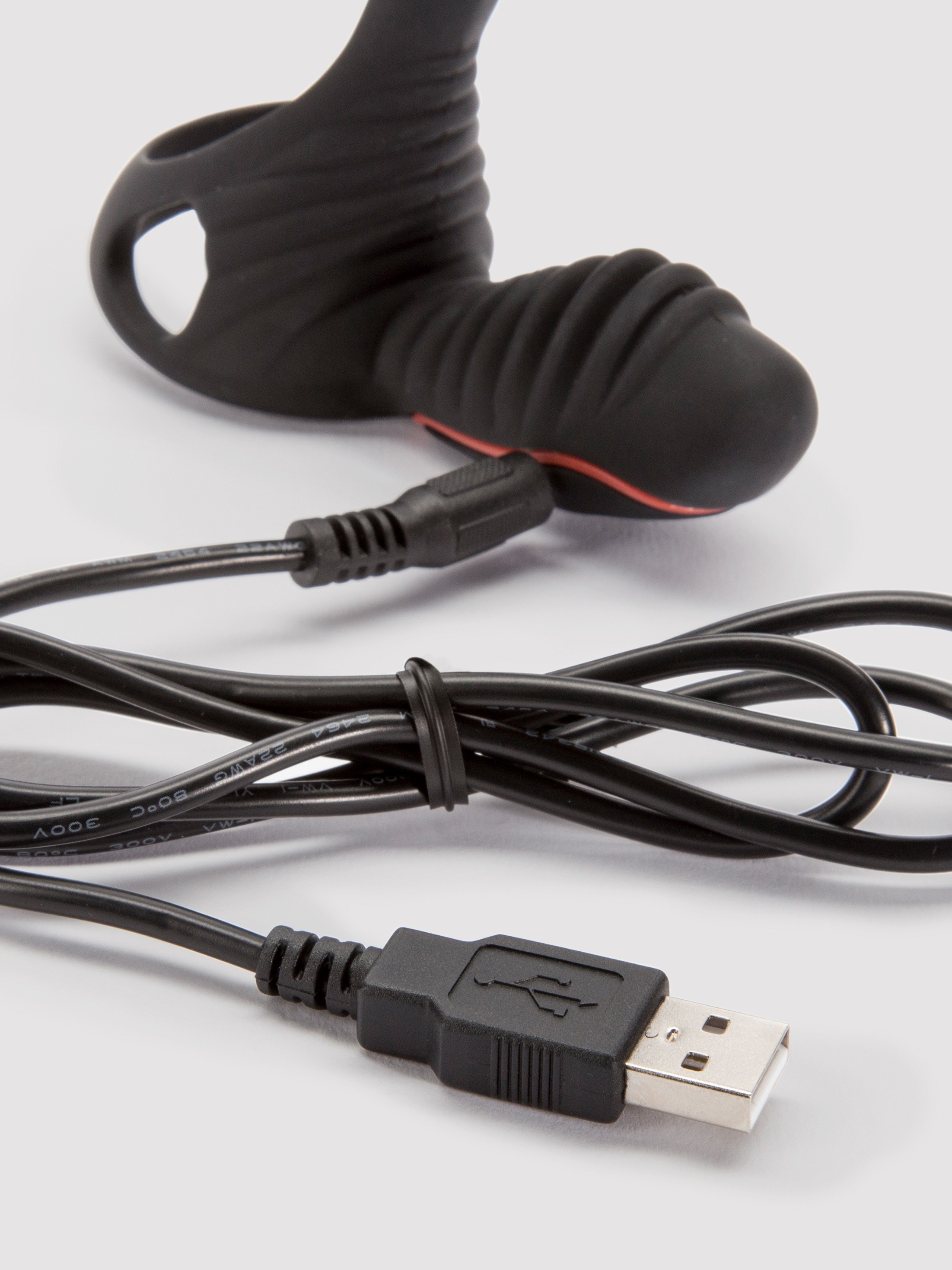 Adrien Lastic Gladiator Remote Control Penis Sleeve with Clitoral Stimulator, Black, hi-res