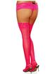 Dreamgirl Hot Pink Lace Top Hold-Ups, Pink, hi-res