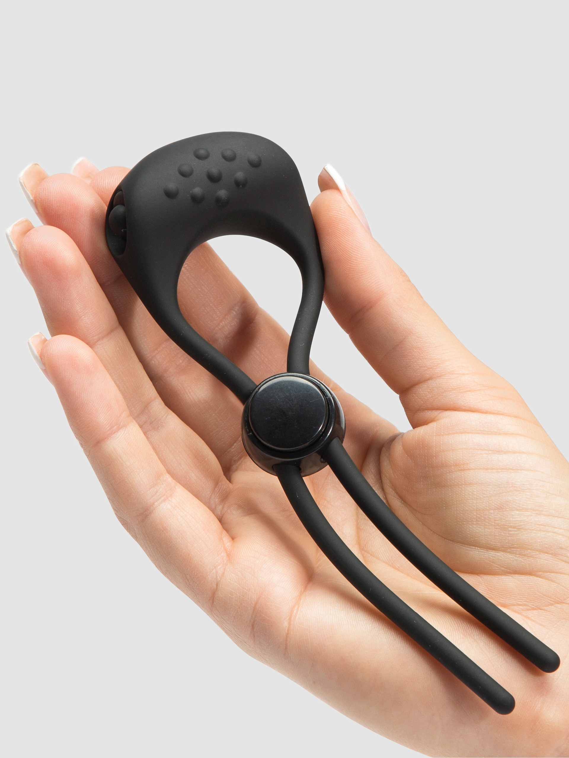 Lovehoney Mega Boost Vibrating Adjustable Cock Ring, Black, hi-res