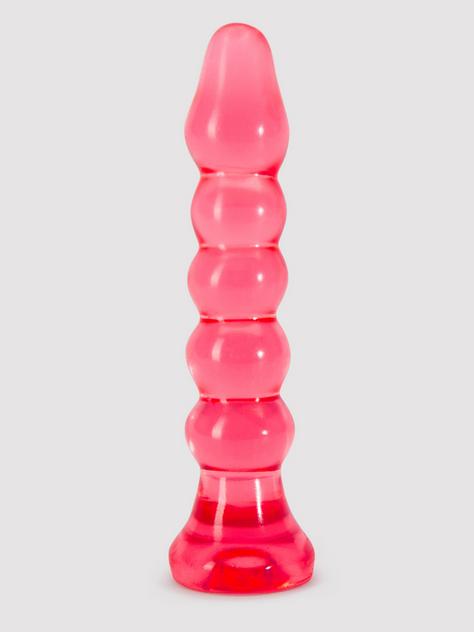 Doc Johnson Crystal Jellies Ribbed Anal Starter Dildo 5 Inch, Pink, hi-res