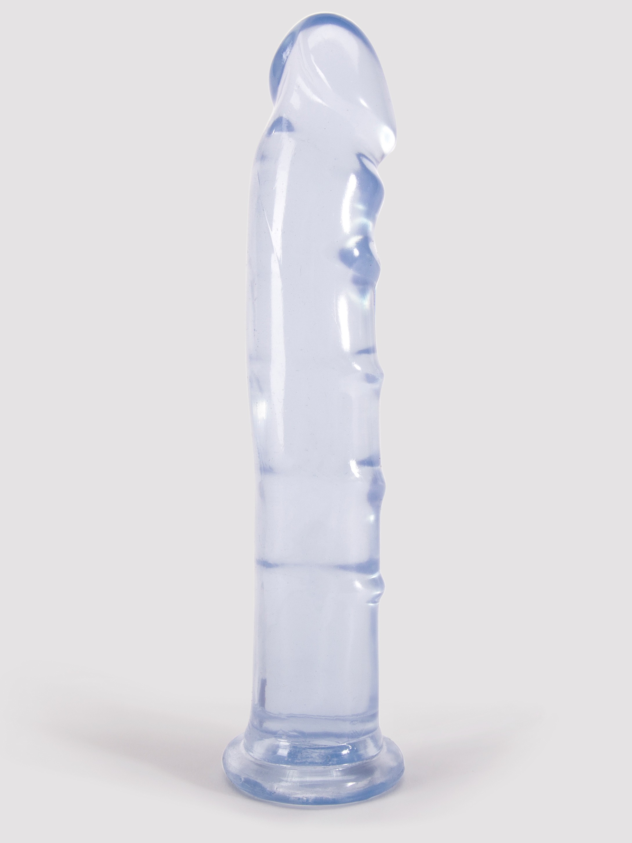 Doc Johnson Jelly Jewels Realistic Dildo with Suction Cup 8 Inch, Clear, hi-res
