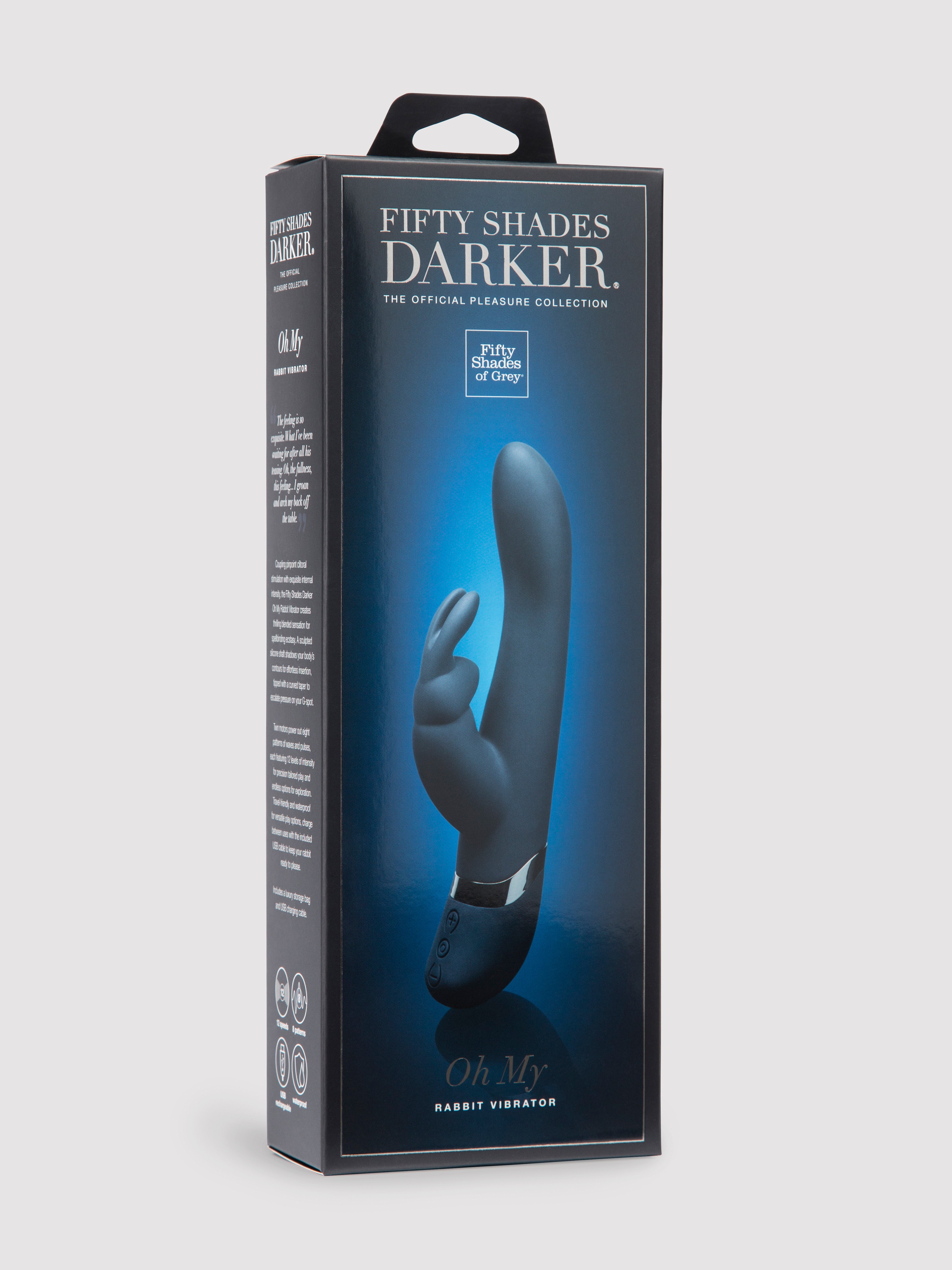 Fifty Shades Darker Oh My Rechargeable Rabbit Vibrator, Blue, hi-res