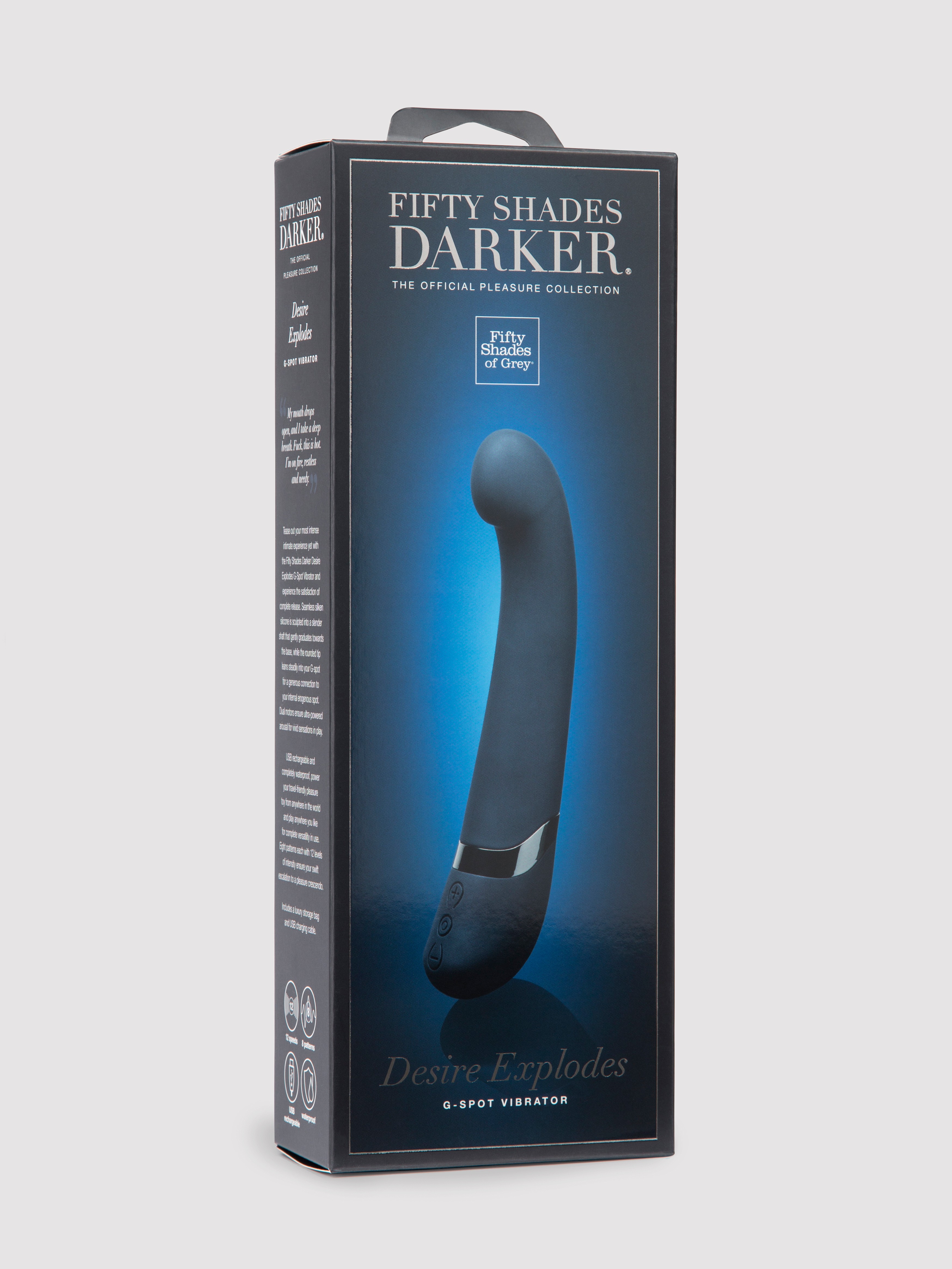 Fifty Shades Darker Desire Explodes Rechargeable G-Spot Vibrator, Blue, hi-res