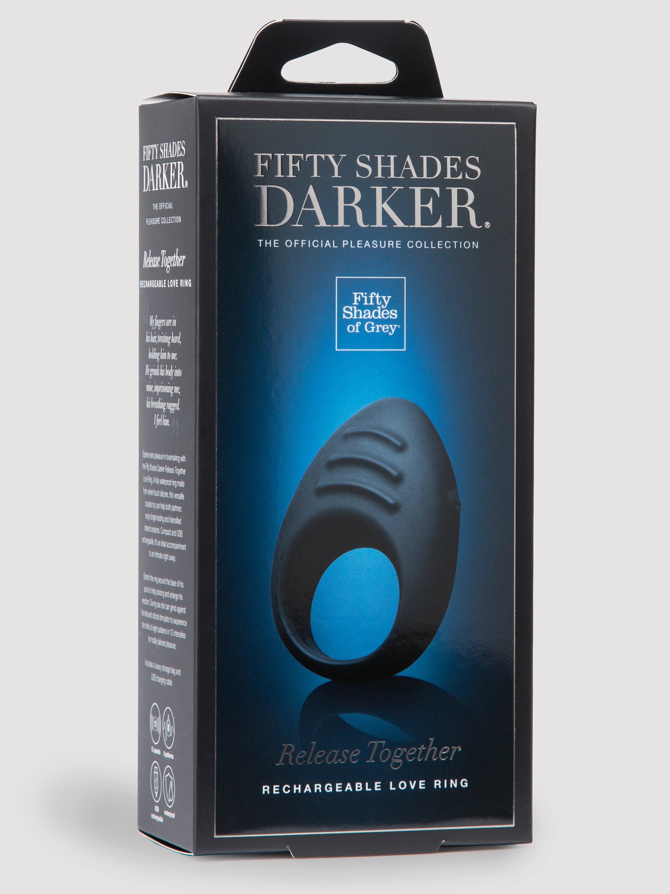Fifty Shades Darker Release Together Rechargeable Cock Ring, Blue, hi-res