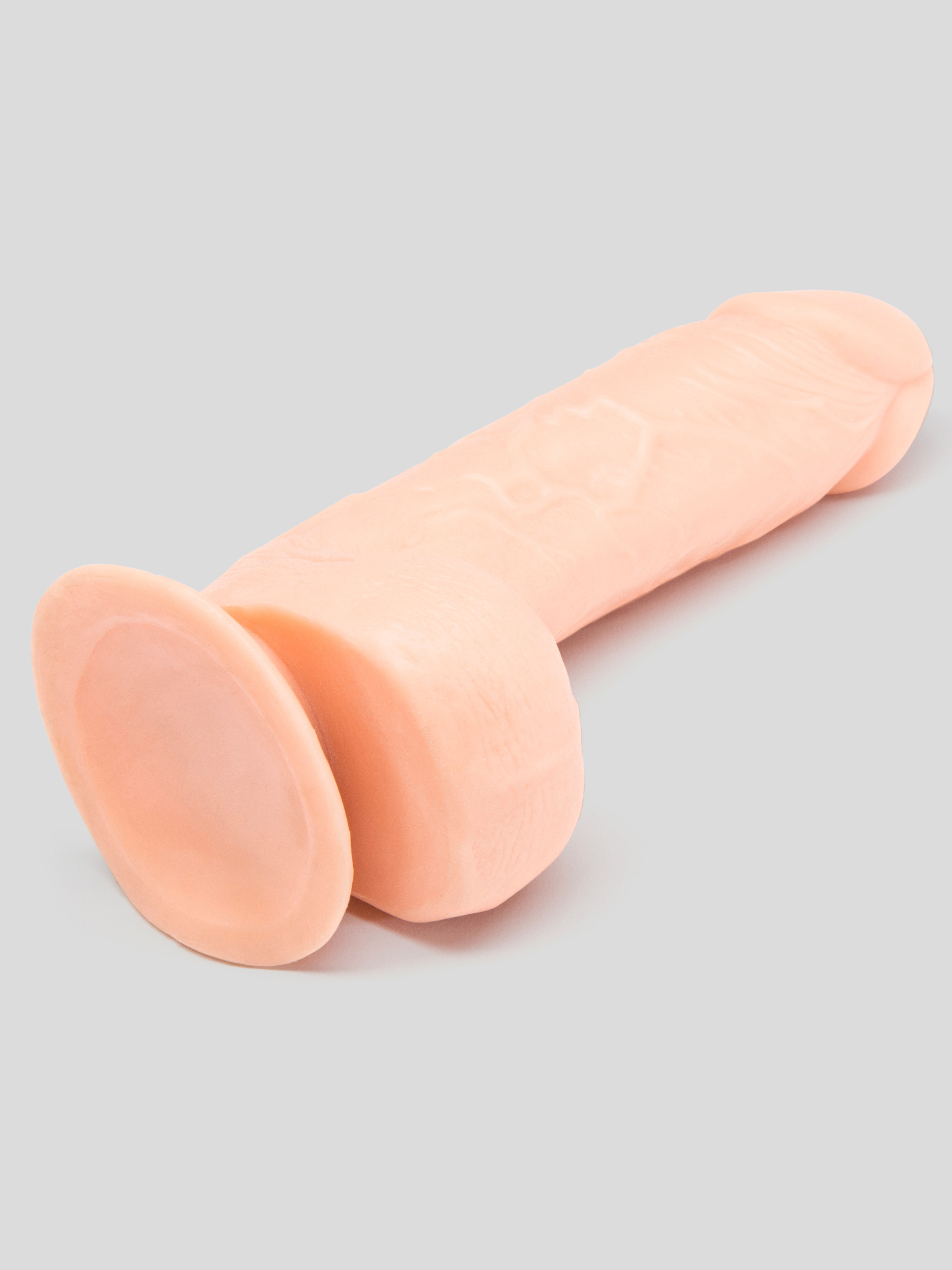 Cushioned Core Realistic Suction Cup Dildo with Balls 6 Inch, Flesh Pink, hi-res