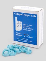 Calapro Latex Finger Cots (144 Pack), Blue, hi-res