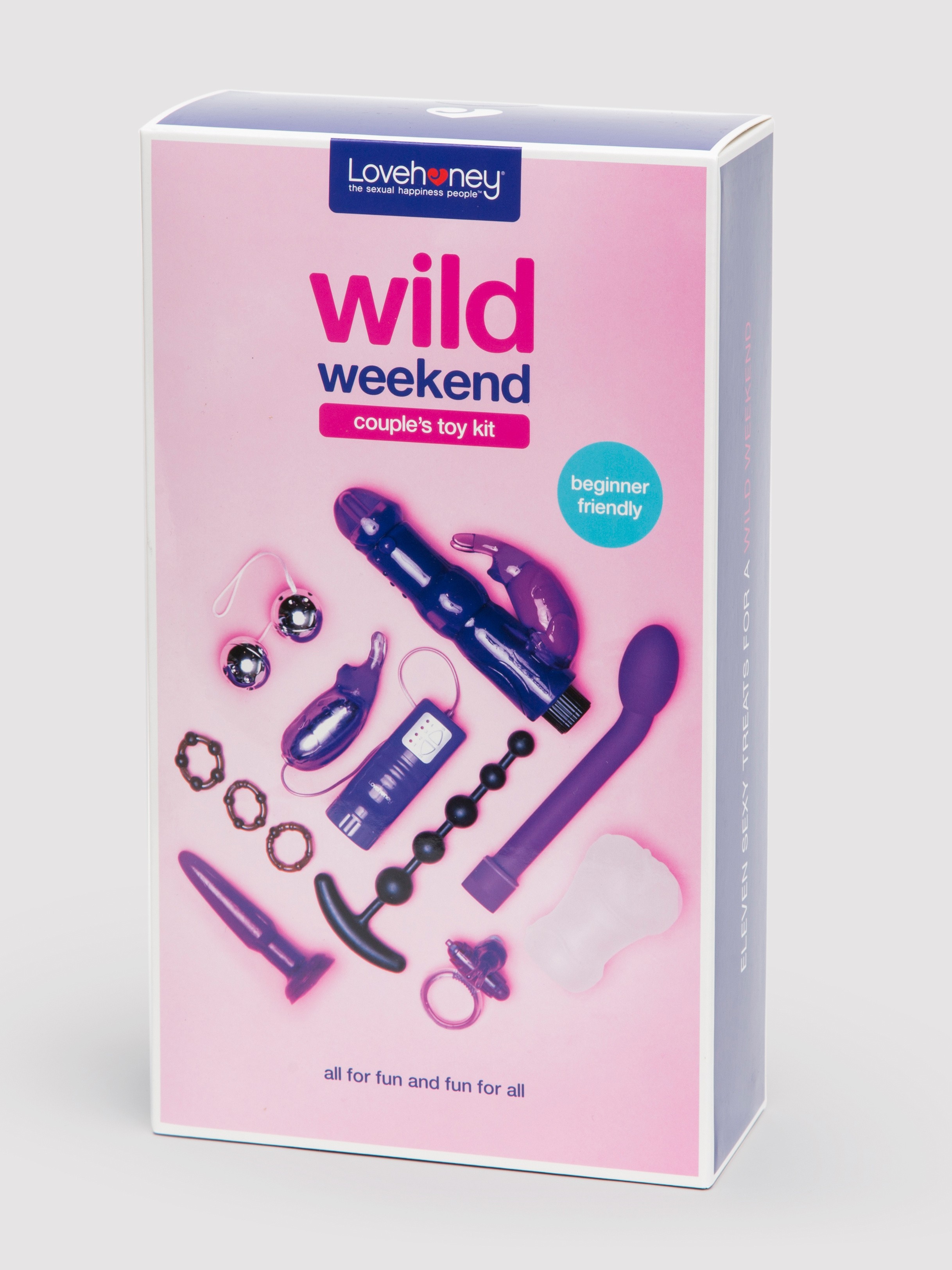 Lovehoney Wild Weekend Mega Couple's Sex Toy Kit (11 Piece), Purple, hi-res