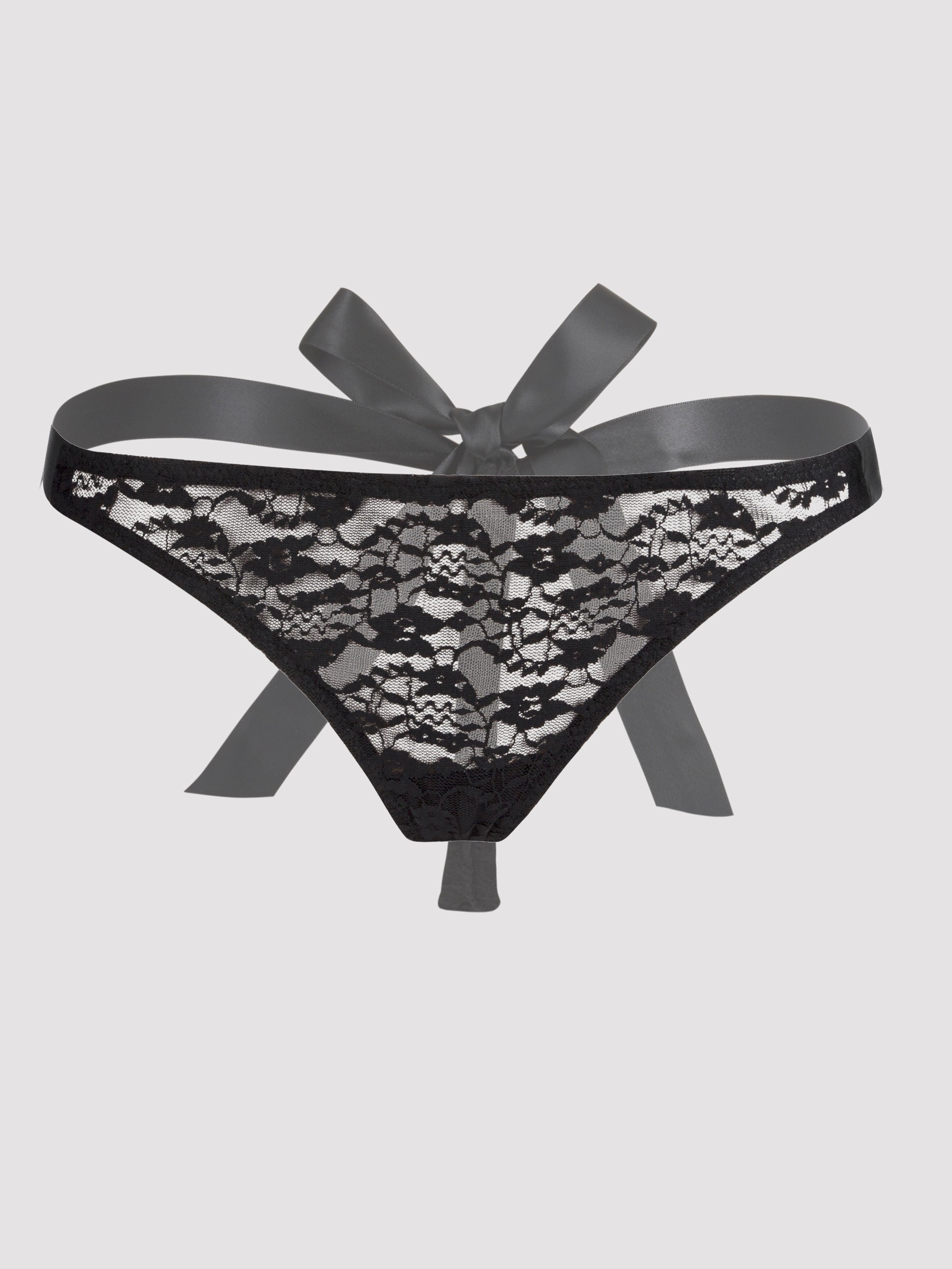 Lovehoney Unwrap Me Women's Red Thong, Black, hi-res