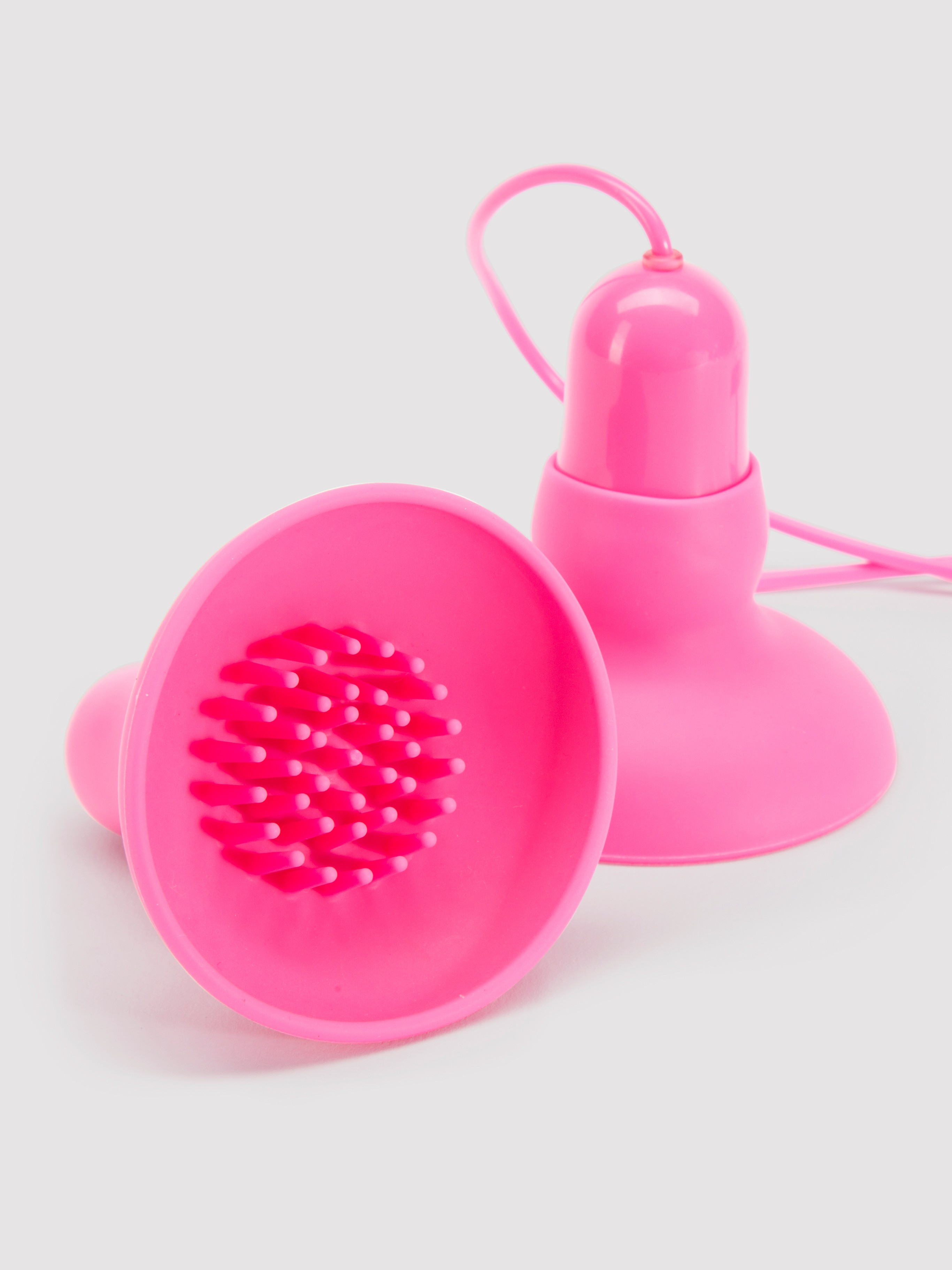 Double Double Powerful Vibrating Silicone Nipple and Clit Teasers, Pink, hi-res