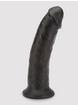 King Cock Girthy Ultra Realistic Suction Cup Dildo 8.5 Inch, Black, hi-res