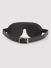 DOMINIX Deluxe Padded Leather Blindfold, Black, hi-res