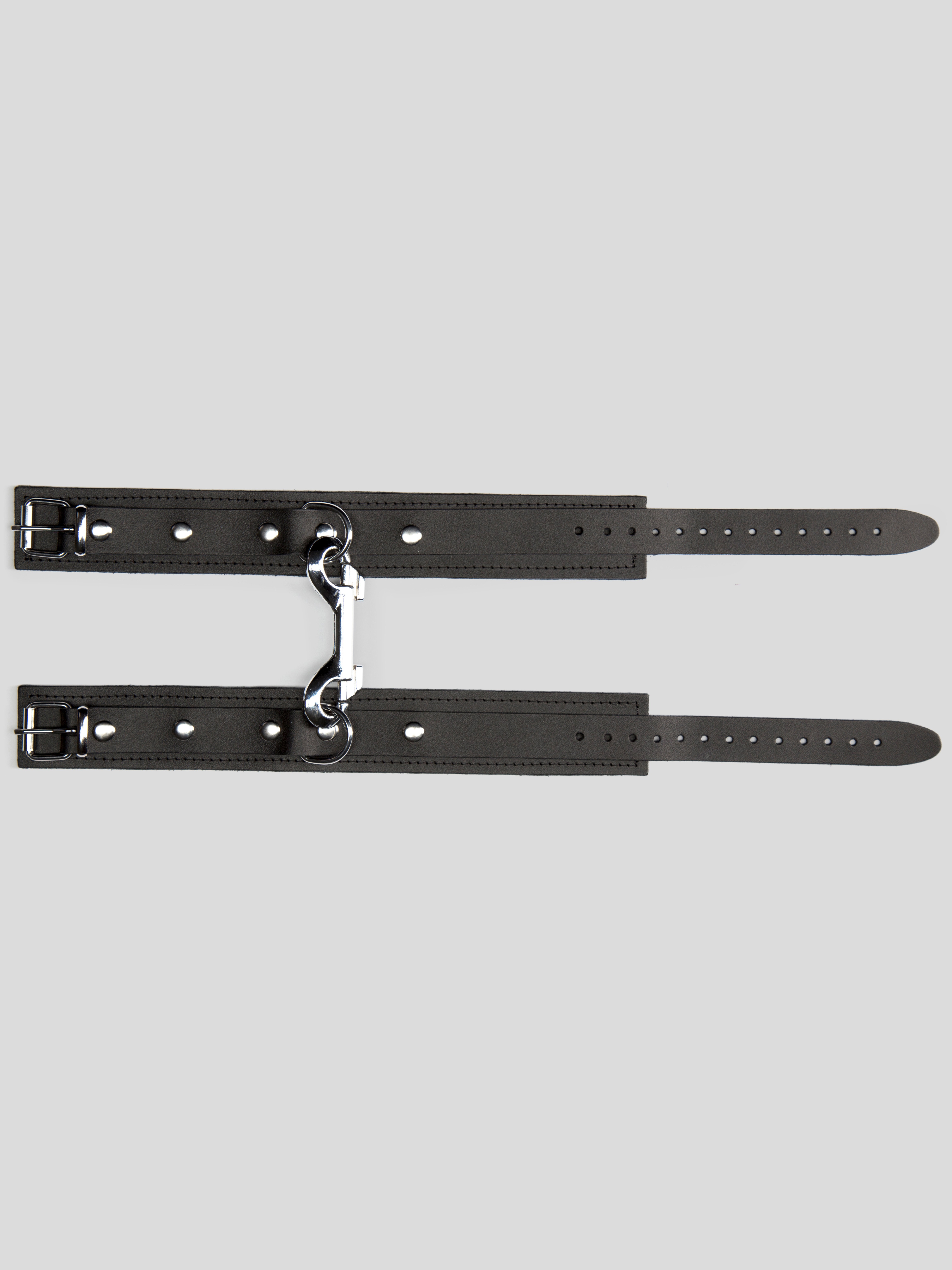 Bondage Boutique Soft Leather Ankle Cuffs, Black, hi-res