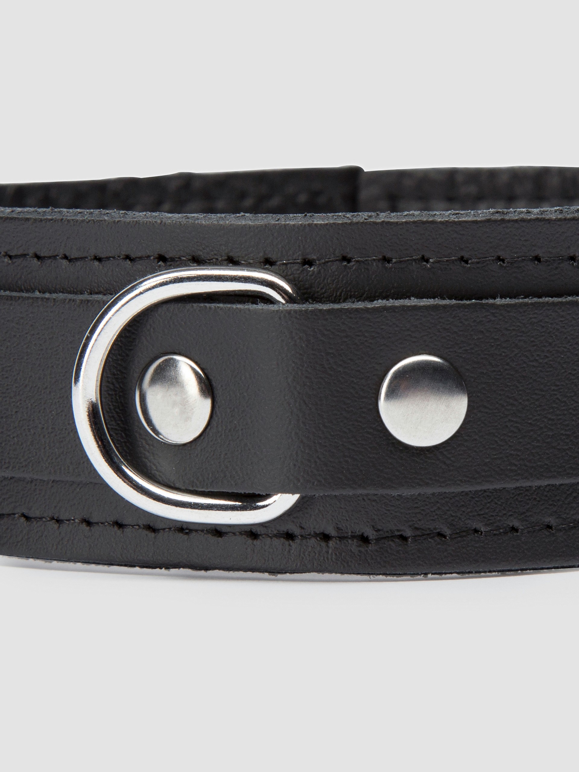 Bondage Boutique Soft Leather Collar, Black, hi-res