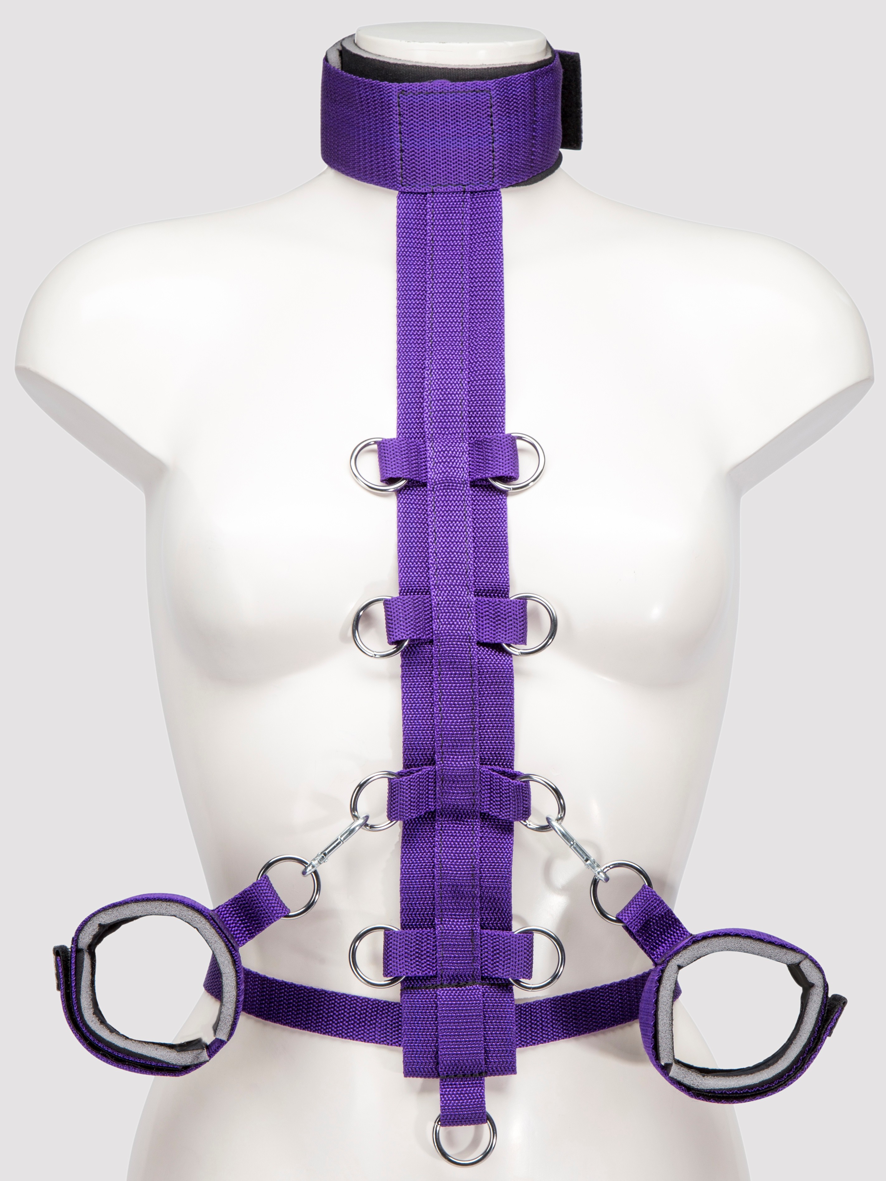 Purple Reins Body Harness Restraint, Purple, hi-res