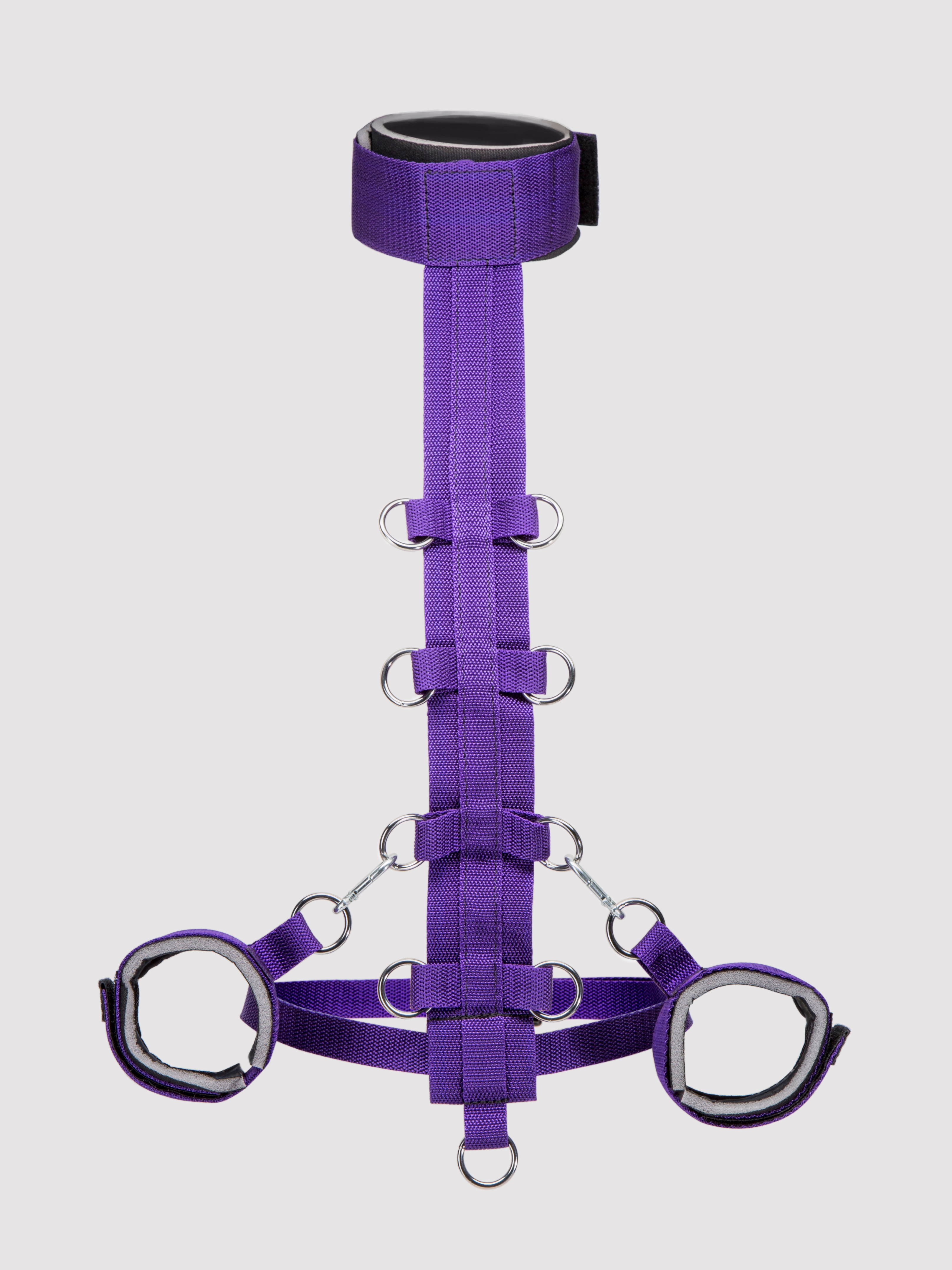 Purple Reins Body Harness Restraint, Purple, hi-res
