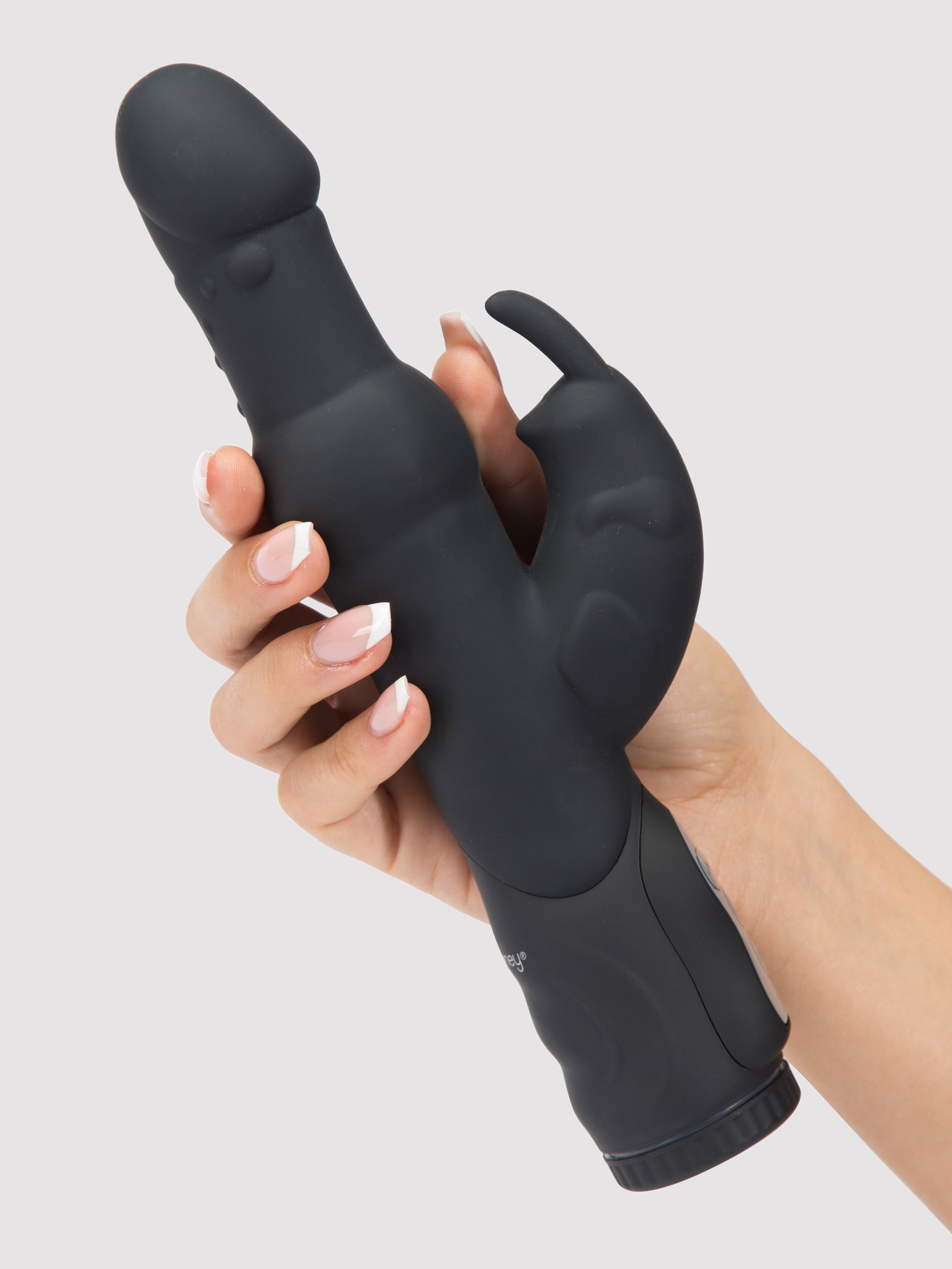 Lovehoney Power Play 10 Function Silicone Rabbit Vibrator, Black, hi-res