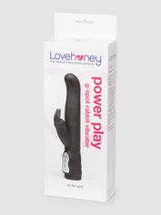 Lovehoney Power Play 10 Function Silicone G-Spot Rabbit Vibrator, Black, hi-res