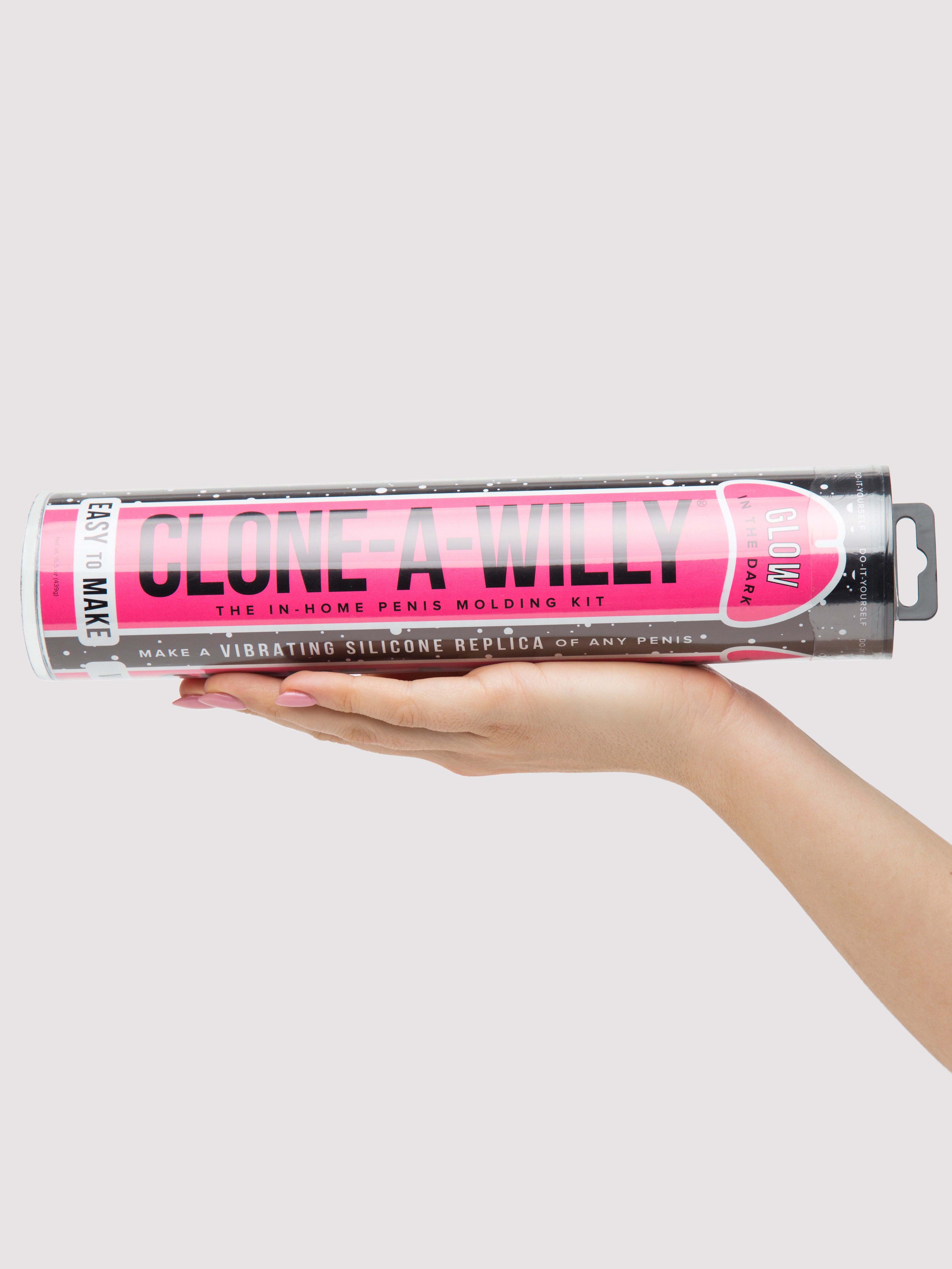Clone-A-Willy Glow In The Dark Vibrator Moulding Kit Pink, Pink, hi-res