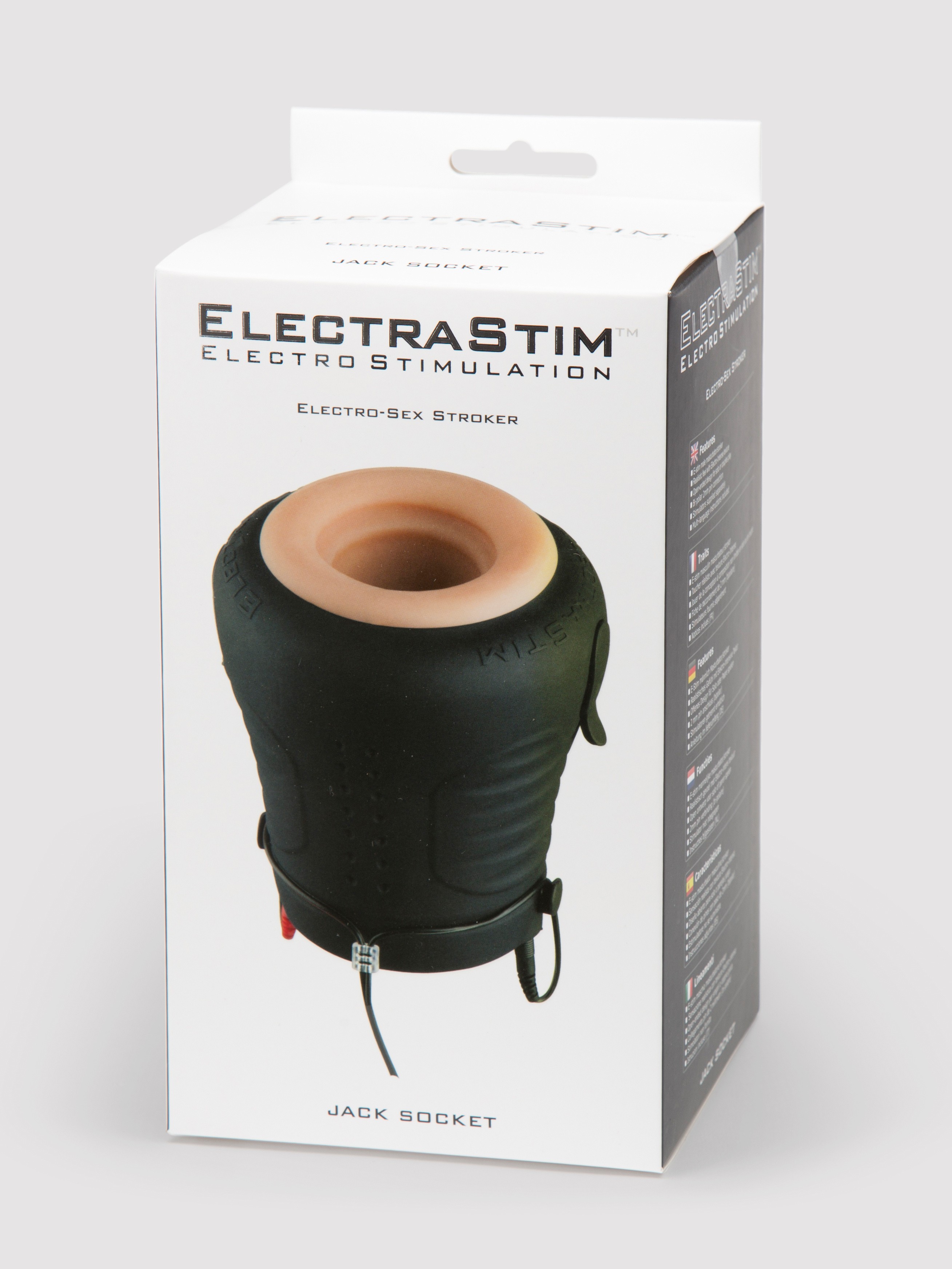 ElectraStim Bi-Polar Electrosex Jack Socket Stroker, Black, hi-res