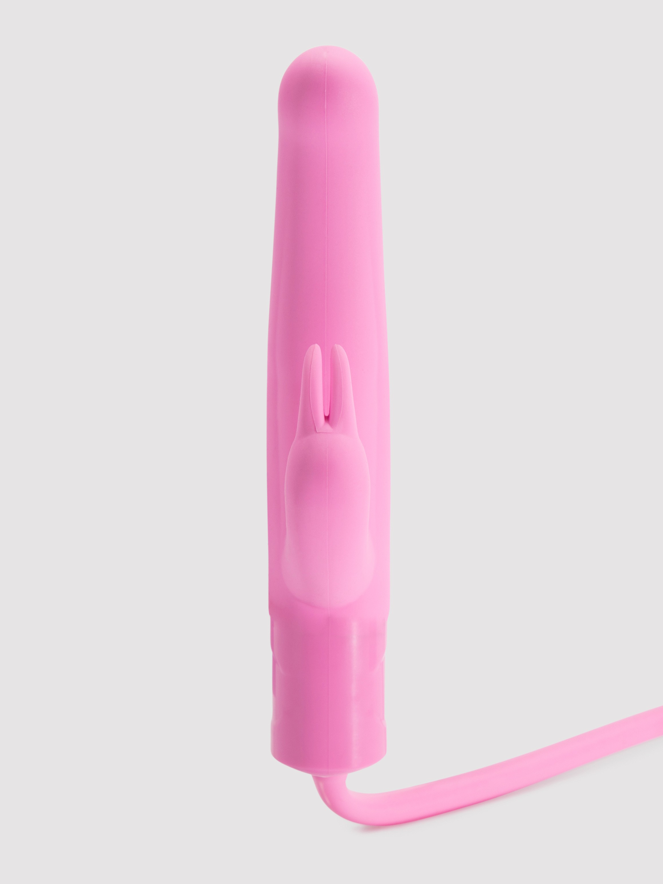 Extra Girthy Inflatable Silicone G-Spot Rabbit Vibrator 4.5 Inch, Pink, hi-res