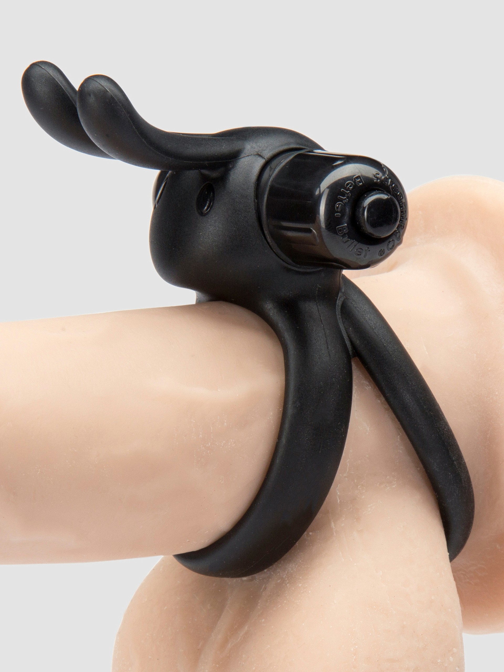 Screaming O The Ohare Double Vibrating Rabbit Cock Ring, Black, hi-res
