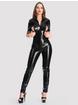 Easy-On Latex Catsuit with Bust Zips, Black, hi-res