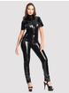 Easy-On Latex Catsuit with Bust Zippers, Black, hi-res