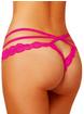 Seven 'til Midnight Crotchless Lace and Mesh Cage Brief, Pink, hi-res