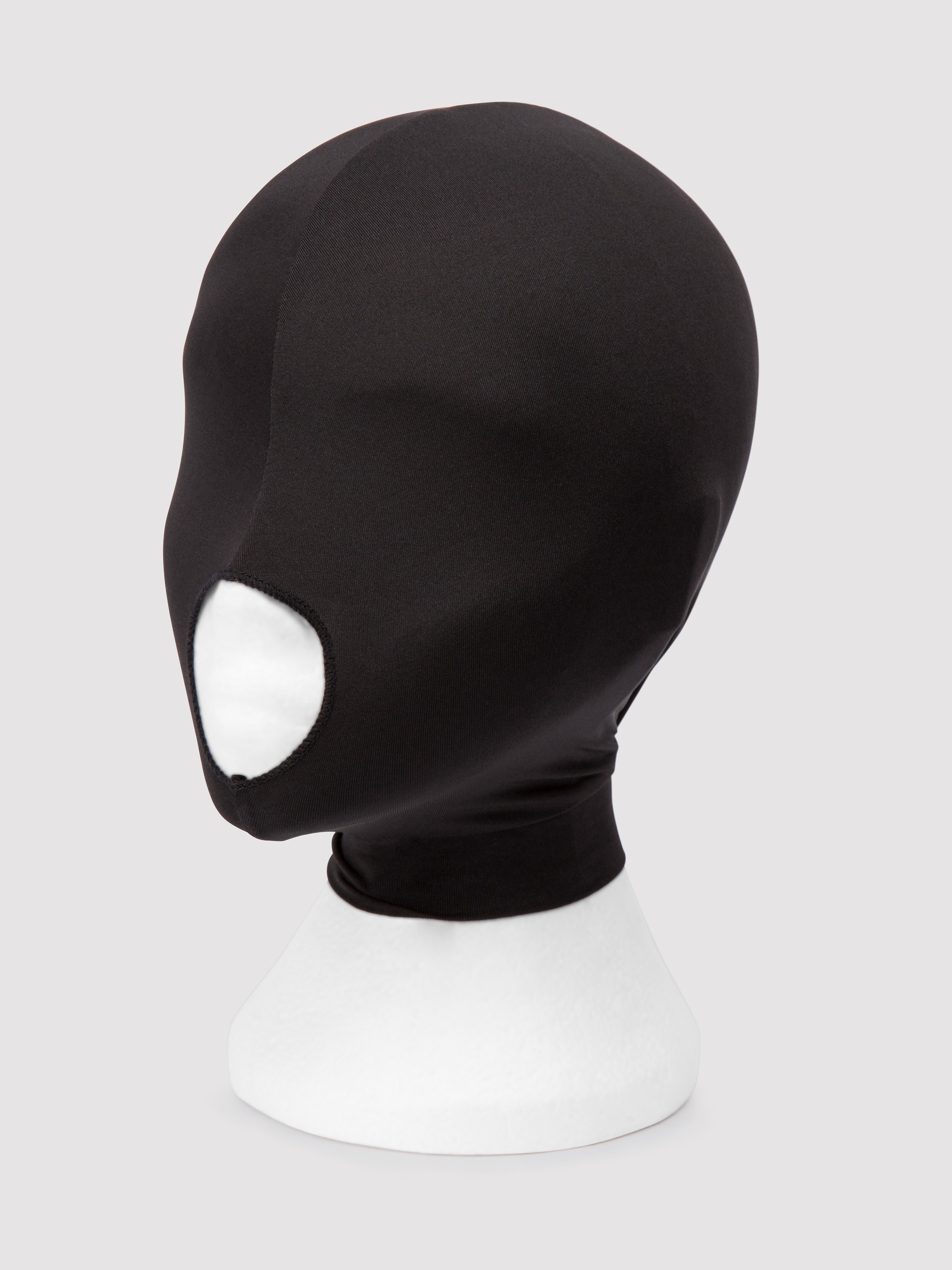 Bondage Boutique Open Mouth Spandex Hood, Black, hi-res