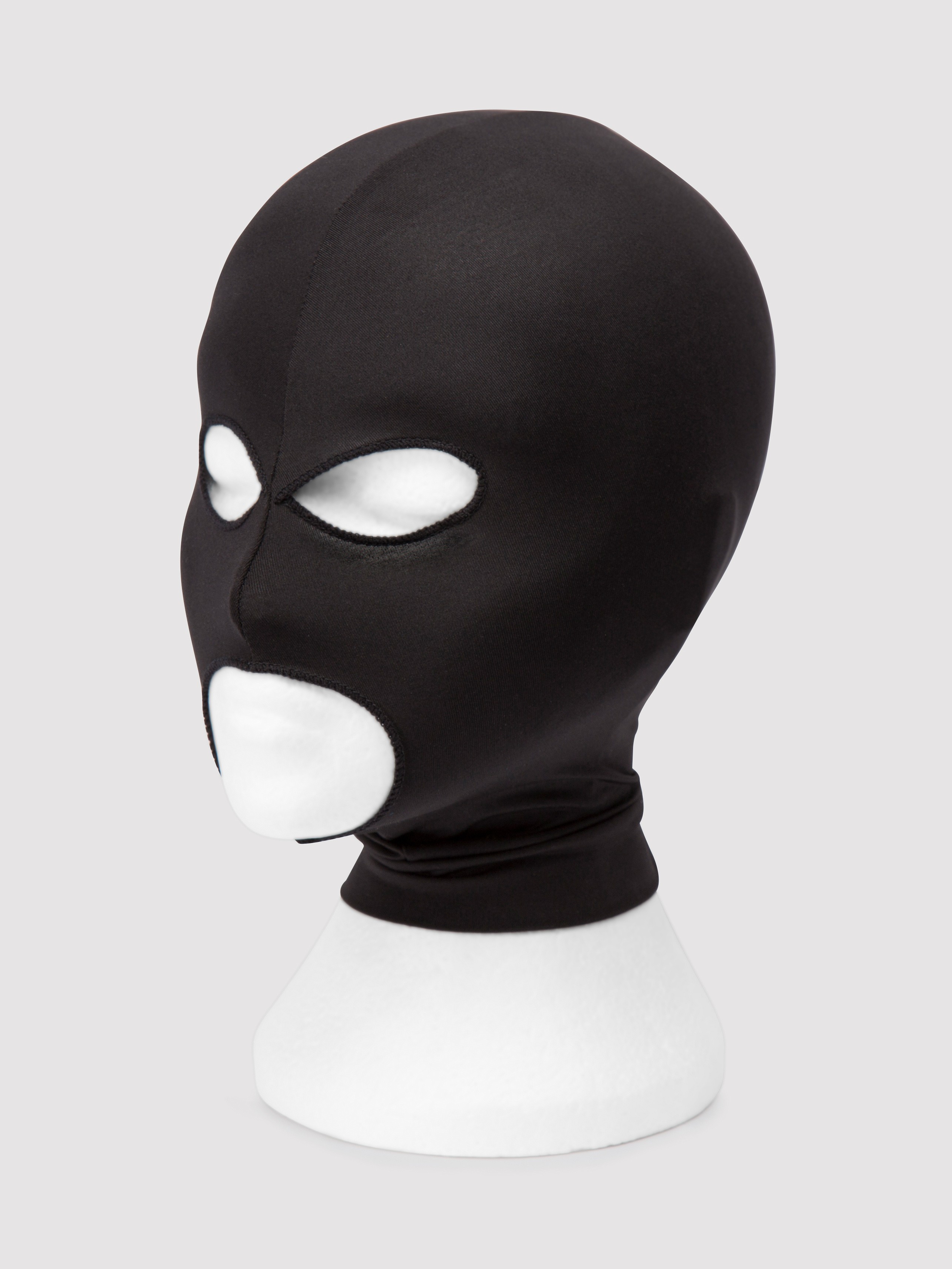 Bondage Boutique Open Eye and Mouth Spandex Hood, Black, hi-res