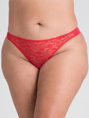 Lovehoney Unwrap Me Women's Red Thong, Red, hi-res