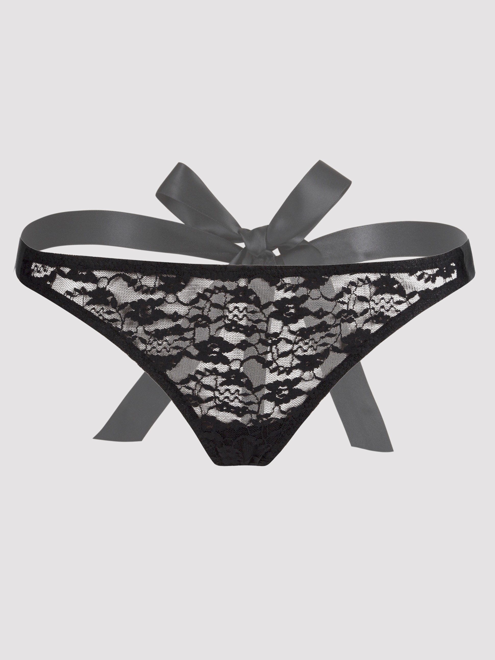 Lovehoney Unwrap Me Women's Red Thong, Black, hi-res