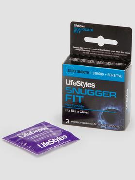 LifeStyles Snugger Fit Latex Condoms (3 Count)