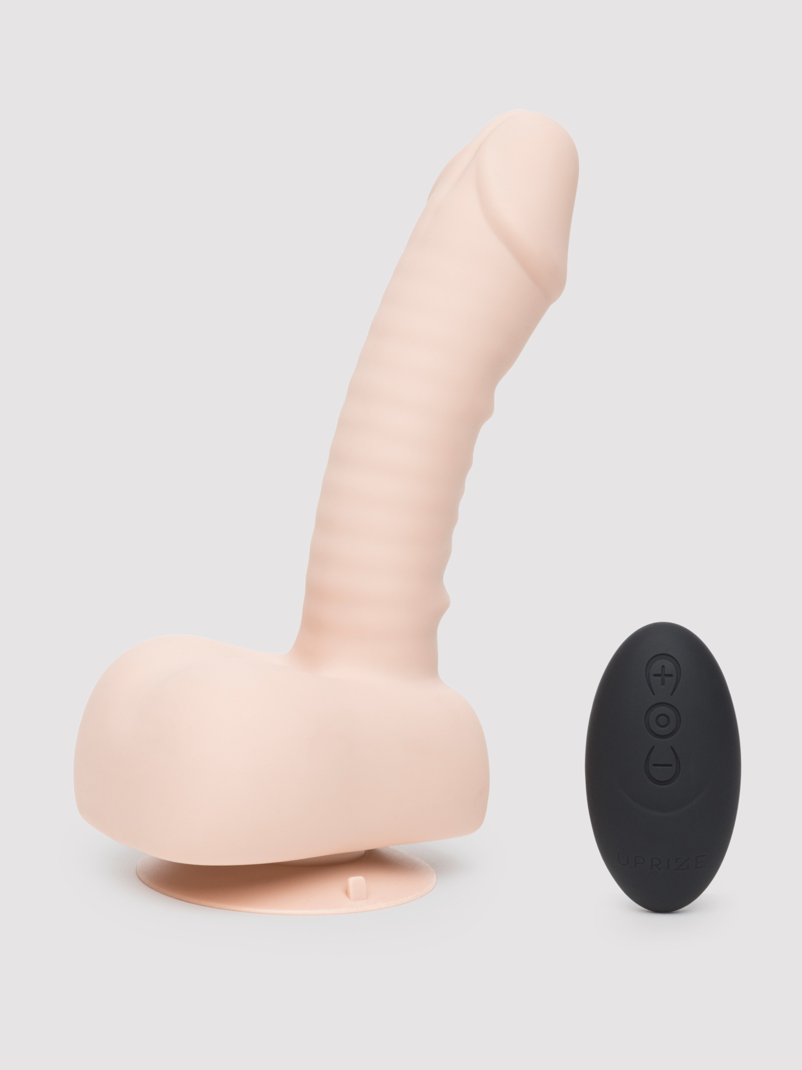 UPRIZE Remote Control Erecting Realistic Dildo Vibrator 6 Inch, Flesh Pink, hi-res
