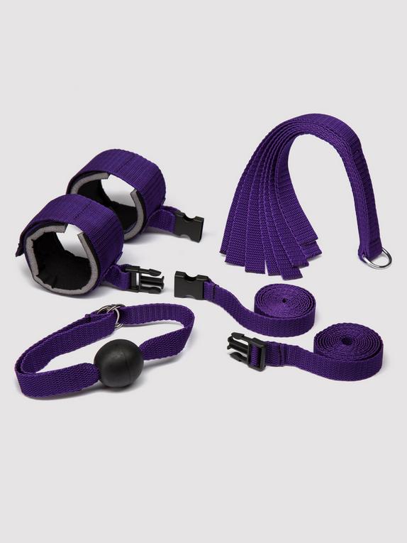 Purple Reins Bondage Kit (4 Piece), Purple, hi-res
